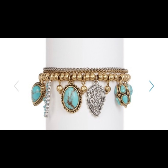 Lucky Brand Jewelry - NWT Lucky Brand Semi Precious Stone Charm Bracelet